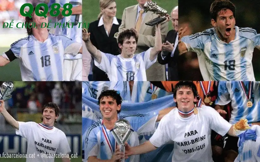 Messi đạt được mọi vinh quang ở cấp độ đội trẻ Argentina (Ảnh: Barcelona).